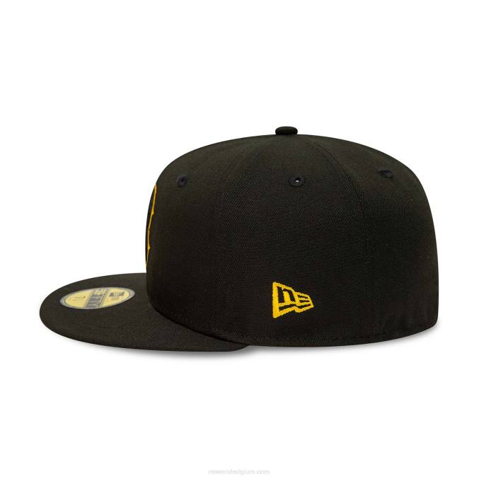 New Era boston red sox zwart en geel 59fifty getailleerde pet BT24511