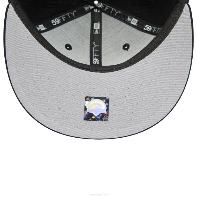 New Era bradenton marauders milb zwart en geel 59fifty getailleerde pet BT24211