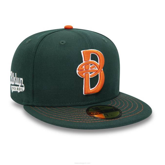 New Era brooklyn cyclones milb donkergroen 59fifty getailleerde pet BT241170