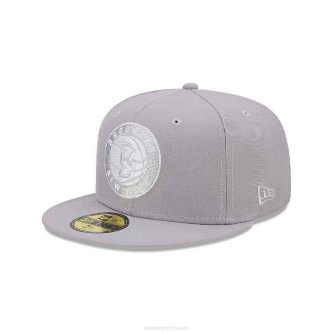 New Era brooklyn nets light fantasy grey 59fifty getailleerde pet BT241336
