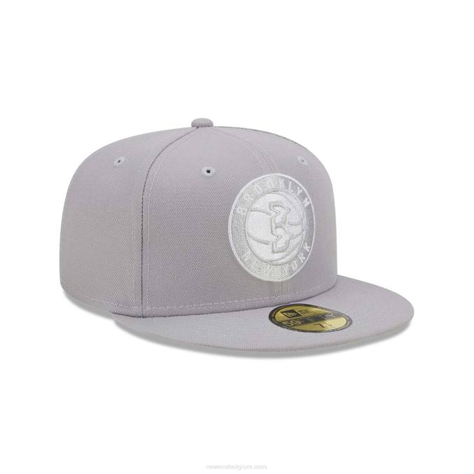 New Era brooklyn nets light fantasy grey 59fifty getailleerde pet BT241336