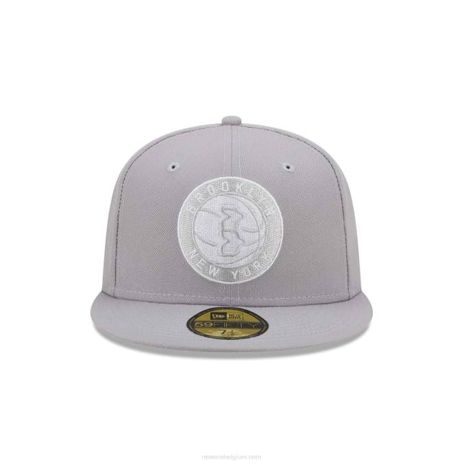 New Era brooklyn nets light fantasy grey 59fifty getailleerde pet BT241336