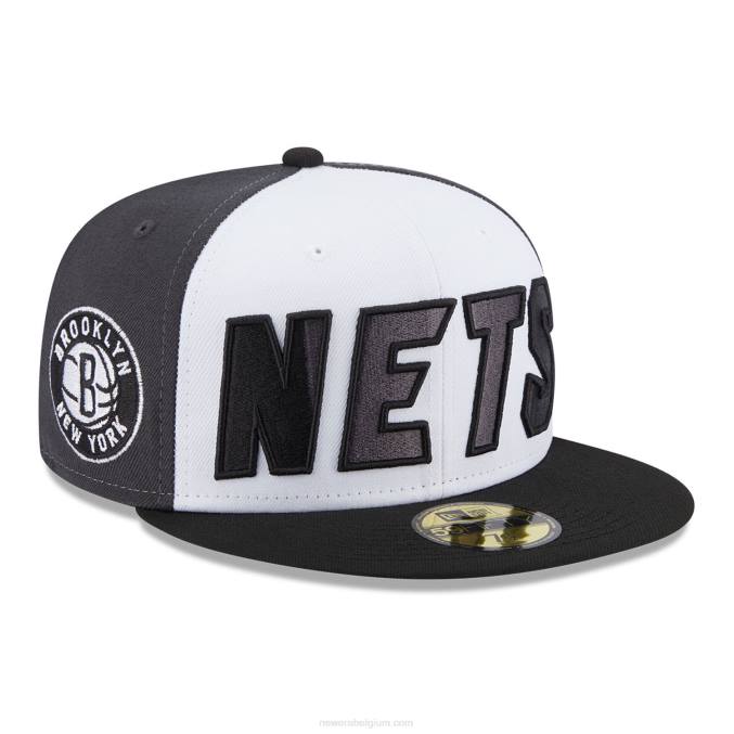 New Era brooklyn nets nba back half black 59fifty fitted cap BT24509