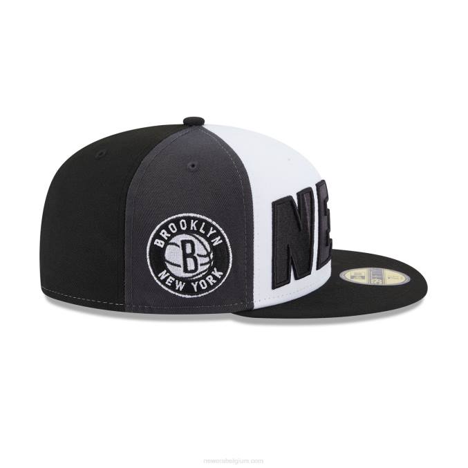New Era brooklyn nets nba back half black 59fifty fitted cap BT24509