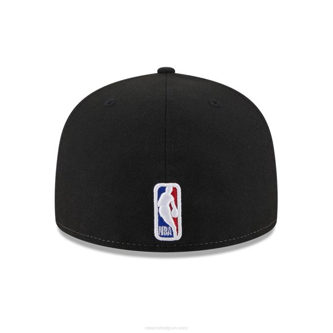 New Era brooklyn nets nba back half black 59fifty fitted cap BT24509
