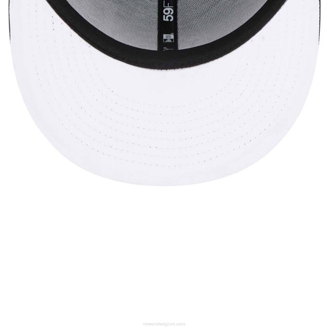New Era brooklyn nets nba elementen zwart 59fifty getailleerde pet BT241169
