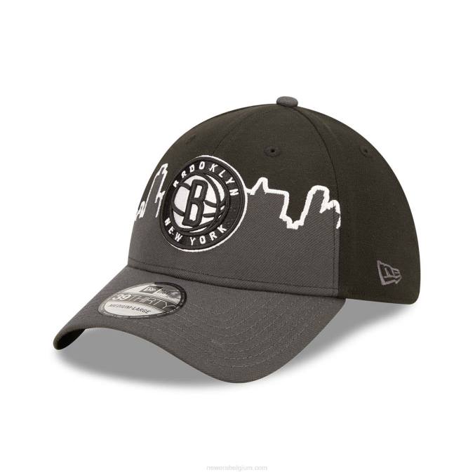 New Era brooklyn nets nba tip off 2022 zwarte 39thirty stretch fit pet BT242206