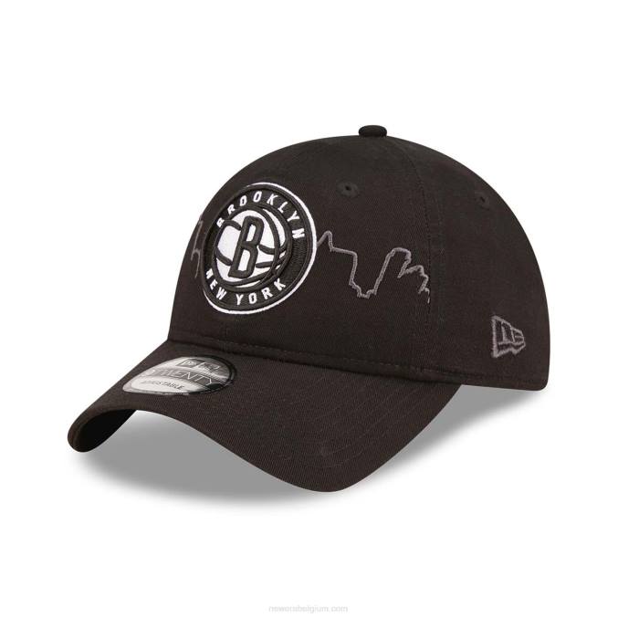 New Era brooklyn nets nba tip off 2022 zwarte 9twenty verstelbare pet BT242252