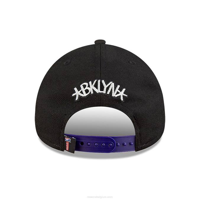 New Era brooklyn nets nba x marvel black panther black 9forty verstelbare pet BT241628