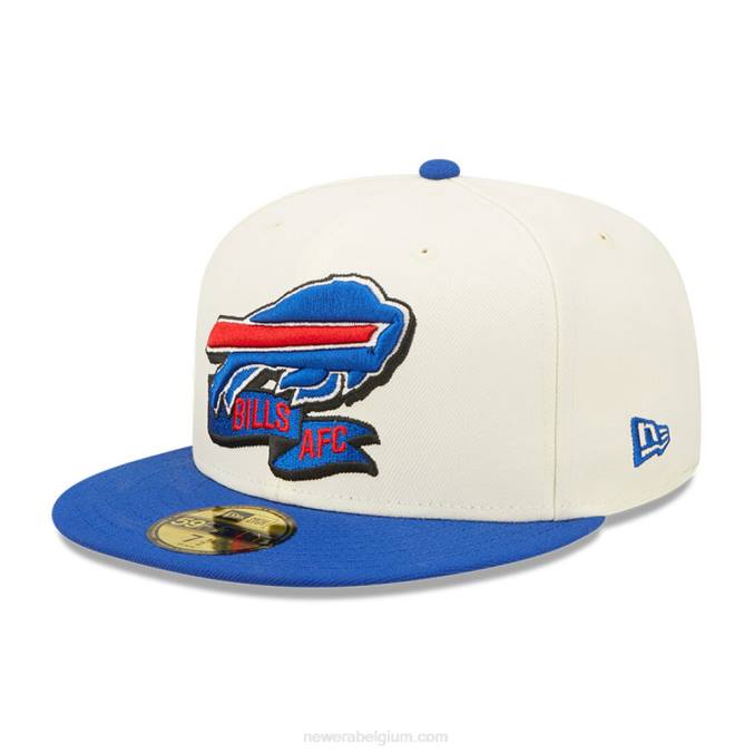 New Era buffalo bills nfl zijlijn 2022 witte 59fifty getailleerde pet BT241209
