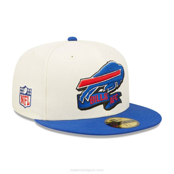 New Era buffalo bills nfl zijlijn 2022 witte 59fifty getailleerde pet BT241209
