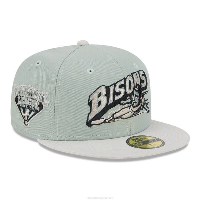 New Era buffalo bisons hometown roots green 59fifty getailleerde pet BT24562