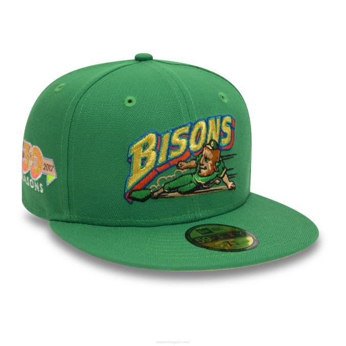 New Era buffalo bisons milb green 59fifty getailleerde pet BT24296
