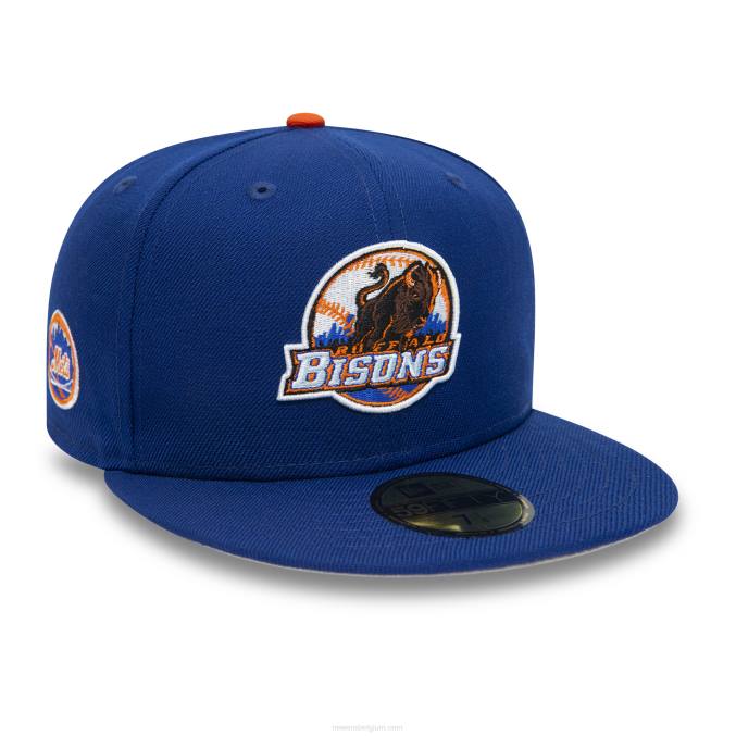 New Era buffalo bisons milb licht koningsblauw 59fifty getailleerde pet BT24358
