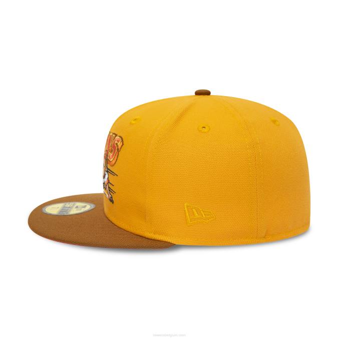 New Era buffalo bisons milb oranje 59fifty getailleerde pet BT24420