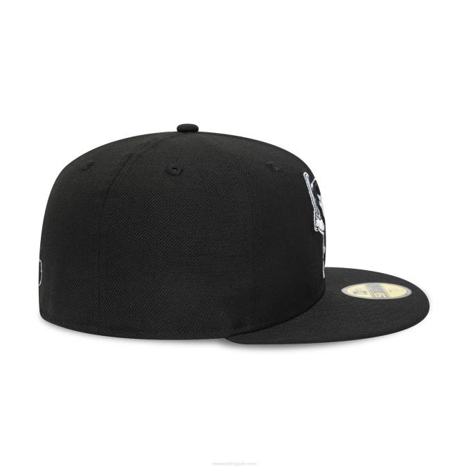 New Era buffalo bisons milb zwart-wit 59fifty getailleerde pet BT24748