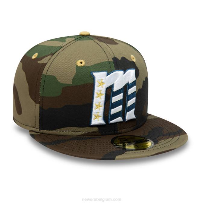 New Era camo groen 59fifty pet BT24432