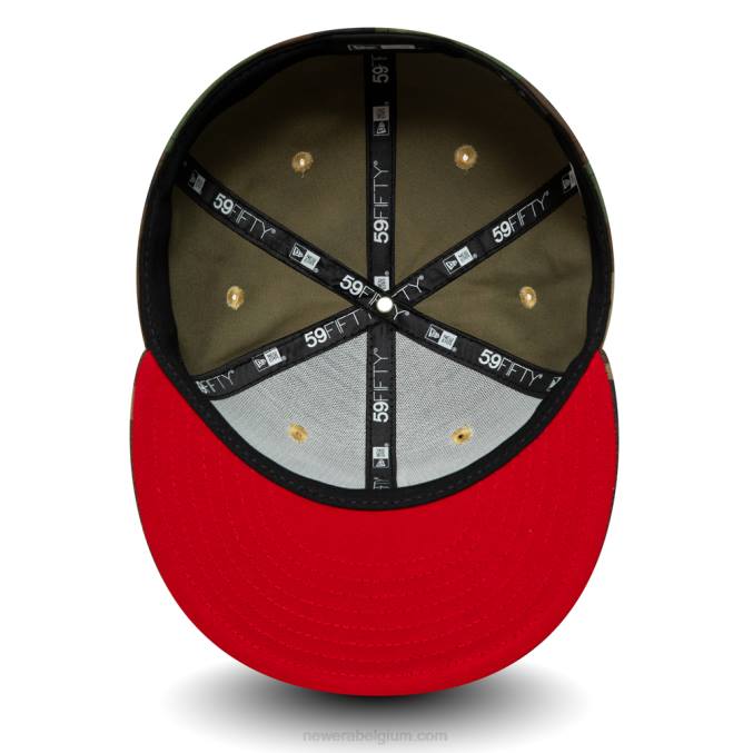 New Era camo groen 59fifty pet BT24432