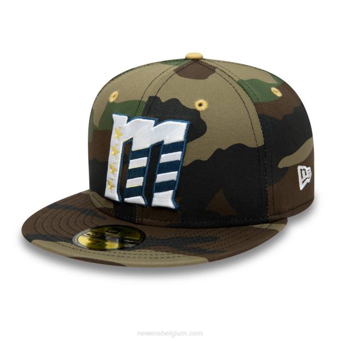 New Era camo groen 59fifty pet BT24432