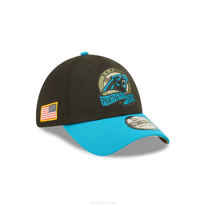 New Era carolina panthers nfl salute to service zwarte 39thirty stretch fit pet BT242166