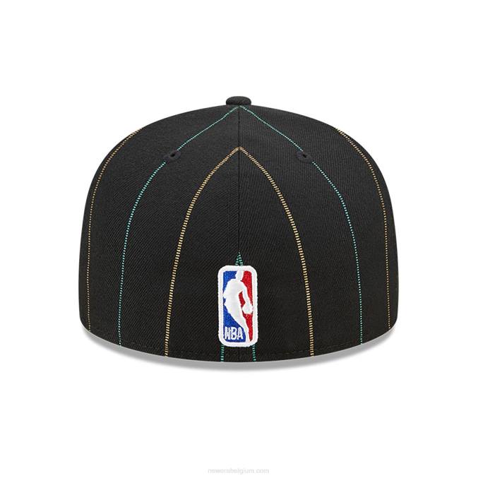 New Era charlotte hornets authentics city edition zwarte 59fifty getailleerde pet BT241355