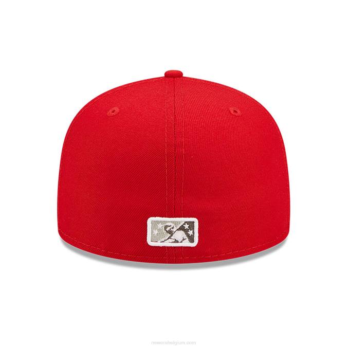New Era chattanooga lookouts milb rode 59fifty getailleerde pet BT24317