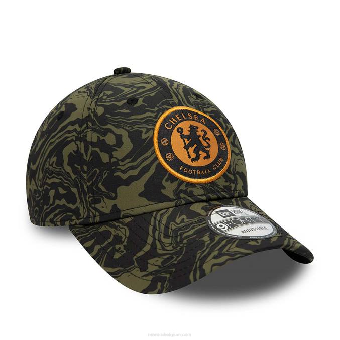 New Era chelsea fc all-over print medium groen 9forty verstelbare pet BT241681