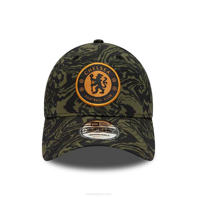 New Era chelsea fc all-over print medium groen 9forty verstelbare pet BT241681