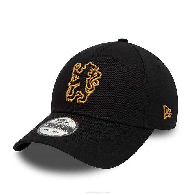 New Era chelsea fc outline zwarte 9forty verstelbare pet BT241648