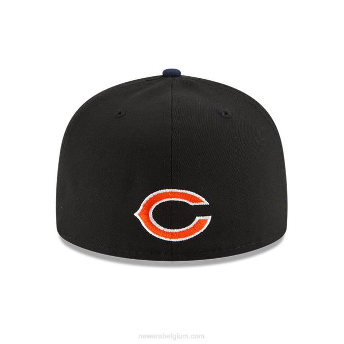 New Era chicago bears nfl draft zwarte 59fifty getailleerde pet BT241211