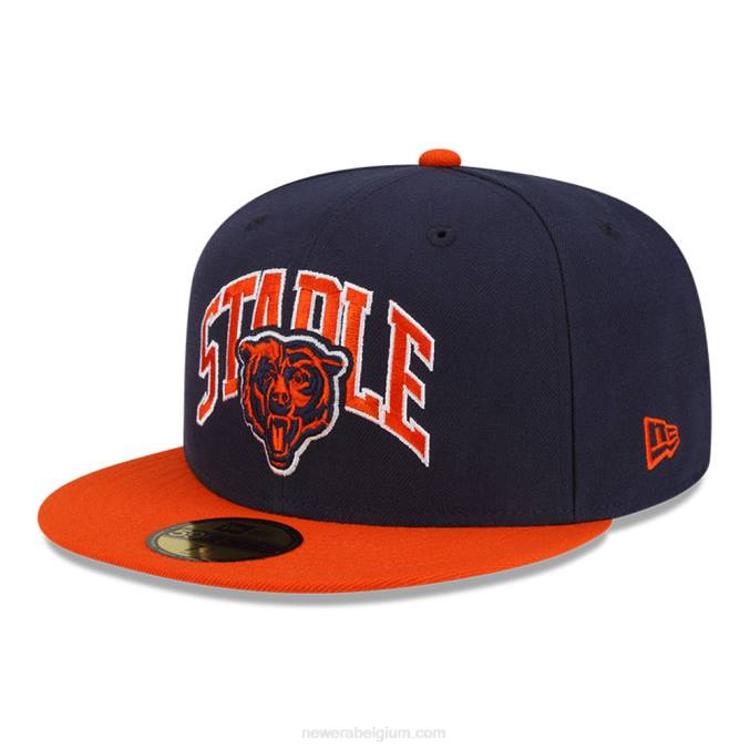 New Era chicago bears x nietje marine 59fifty getailleerde pet BT24485