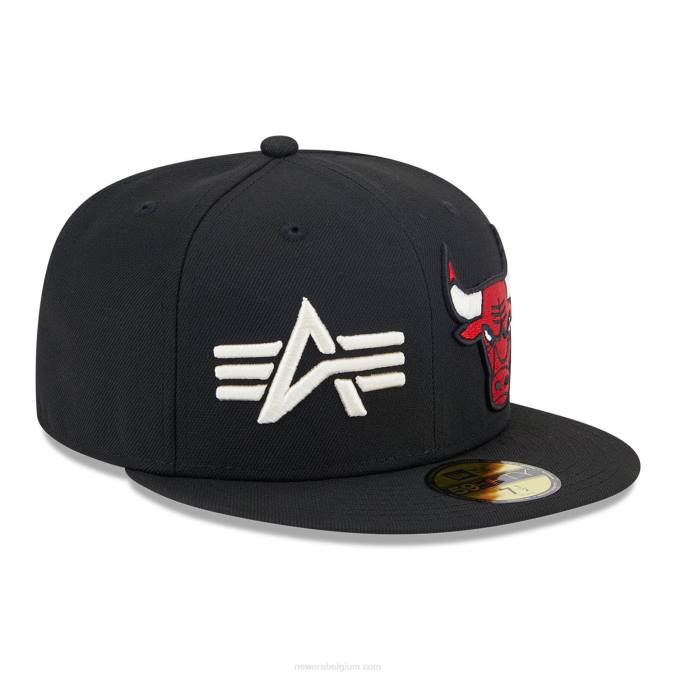 New Era chicago bulls alpha industries x nba zwarte 59fifty getailleerde pet BT24855