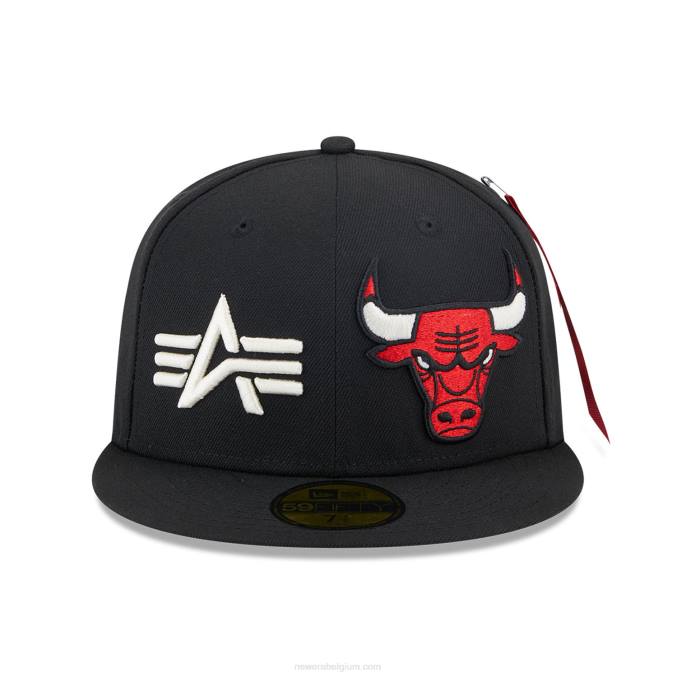 New Era chicago bulls alpha industries x nba zwarte 59fifty getailleerde pet BT24855