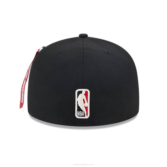New Era chicago bulls alpha industries x nba zwarte 59fifty getailleerde pet BT24855
