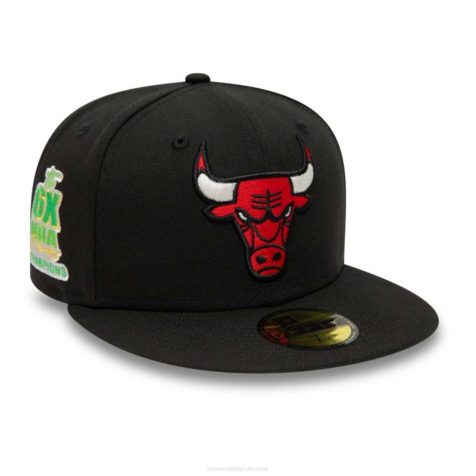 New Era chicago bulls citrus pop zwart 59fifty getailleerde pet BT241296