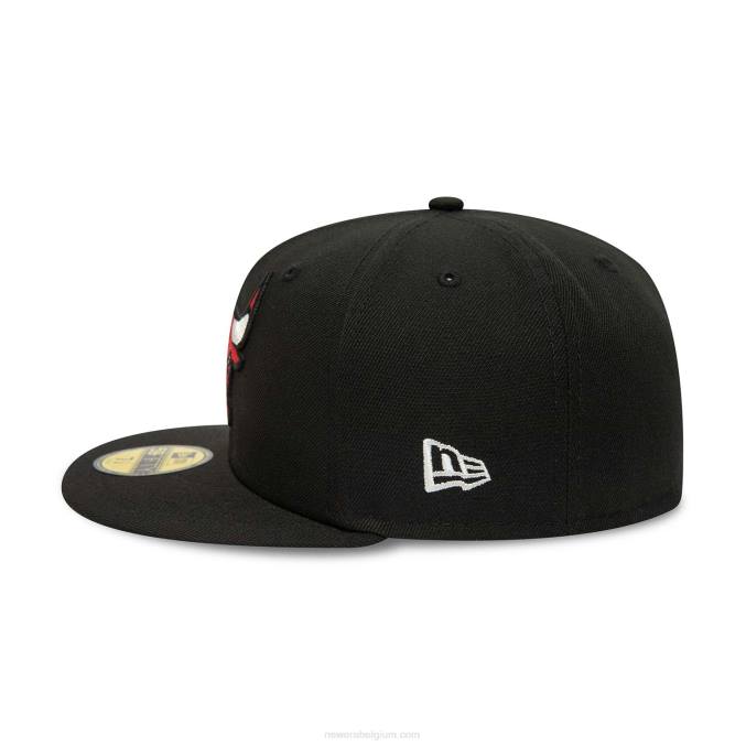 New Era chicago bulls citrus pop zwart 59fifty getailleerde pet BT241296