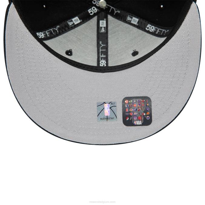 New Era chicago bulls dubbele logo zwarte 59fifty pet BT241224