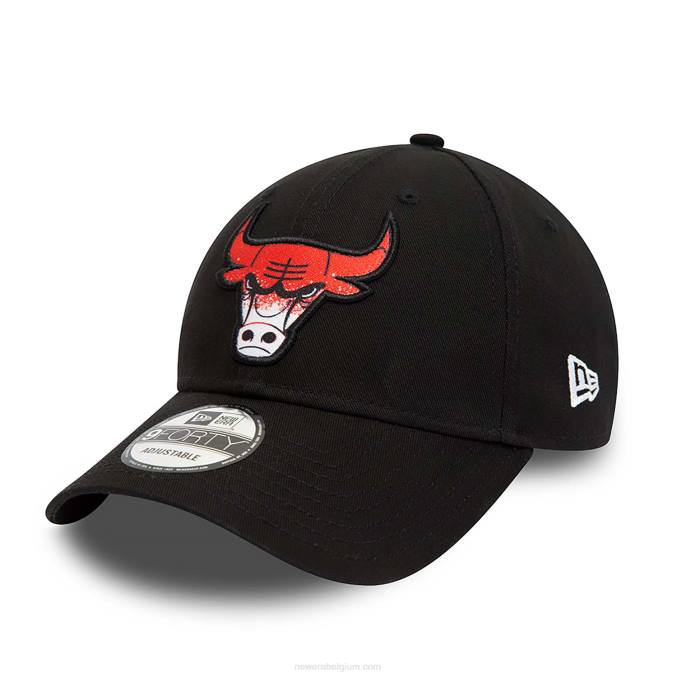 New Era chicago bulls gradient infill zwarte 9forty verstelbare pet BT241682