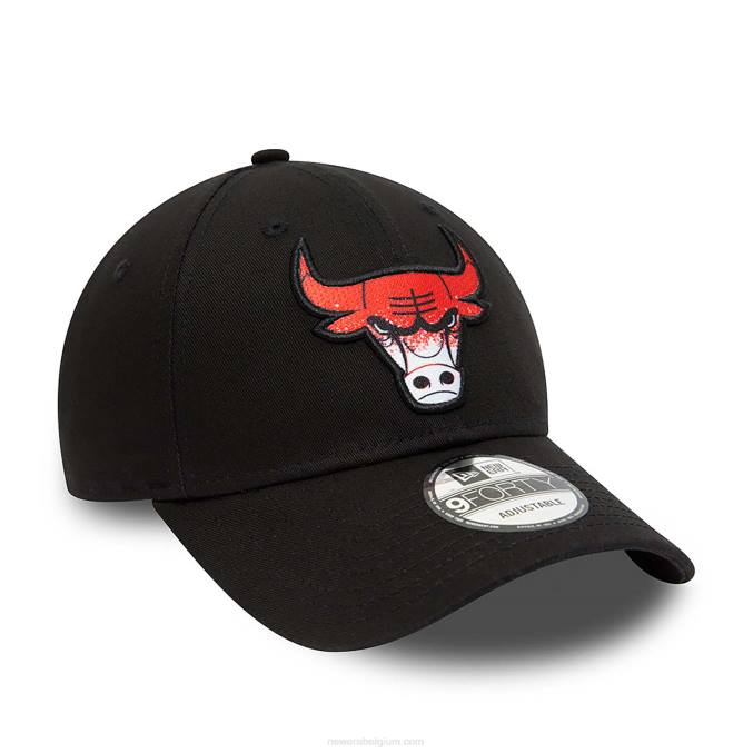 New Era chicago bulls gradient infill zwarte 9forty verstelbare pet BT241682