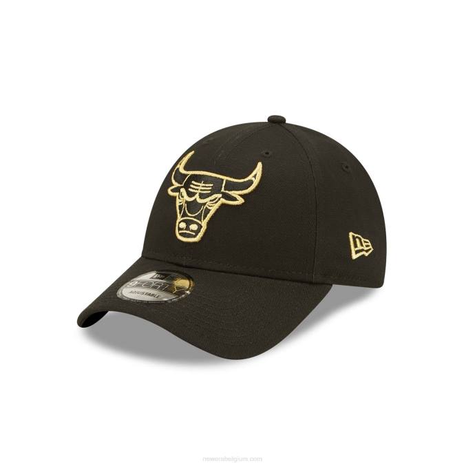 New Era chicago bulls metallic zwarte 9forty verstelbare pet BT241637