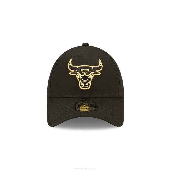 New Era chicago bulls metallic zwarte 9forty verstelbare pet BT241637