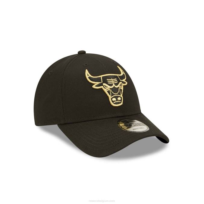 New Era chicago bulls metallic zwarte 9forty verstelbare pet BT241637
