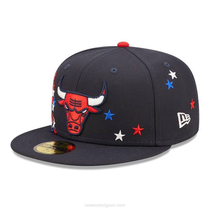 New Era chicago bulls nba americana marine 59fifty getailleerde pet BT24673