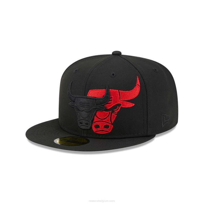 New Era chicago bulls nba elementen zwarte 59fifty getailleerde pet BT241344