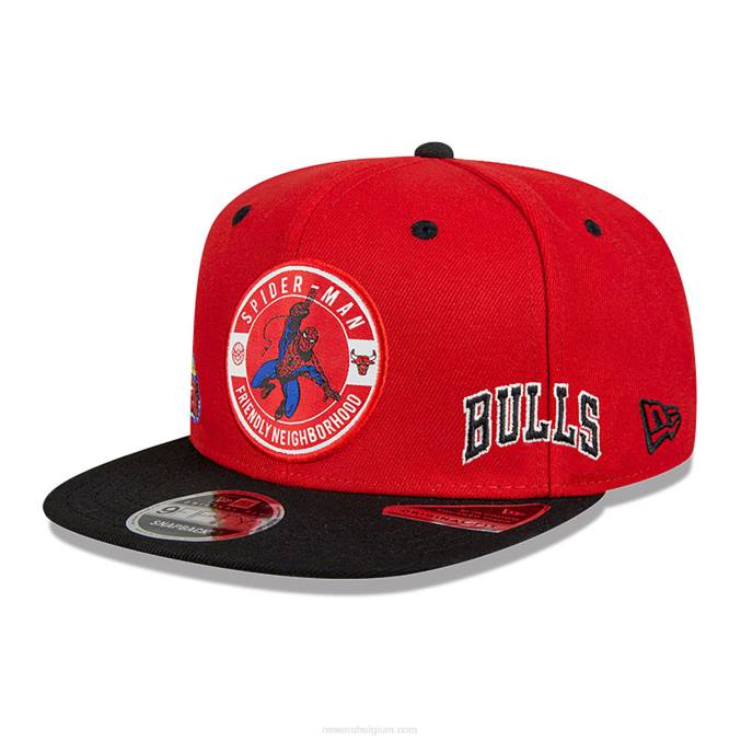 New Era chicago bulls nba x marvel spider-man rode 9fifty snapback pet BT242018