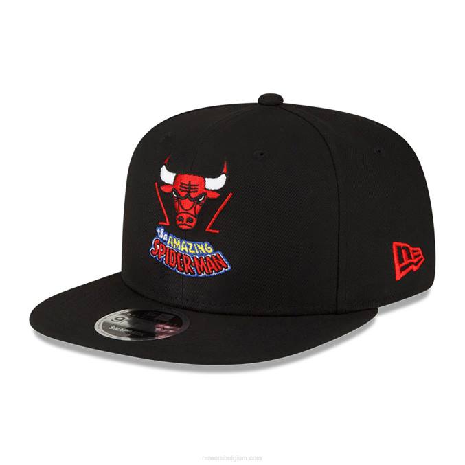 New Era chicago bulls nba x marvel spider-man zwarte 9fifty snapback pet BT242004