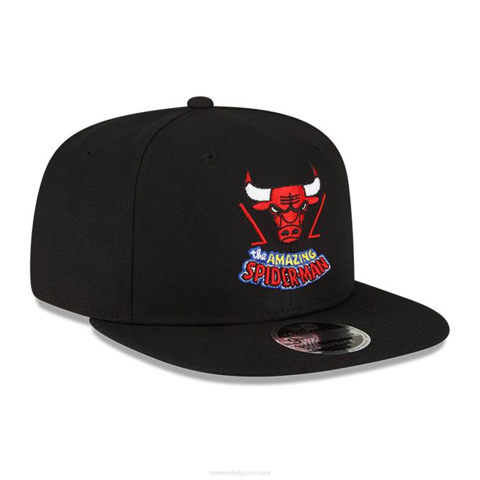 New Era chicago bulls nba x marvel spider-man zwarte 9fifty snapback pet BT242004