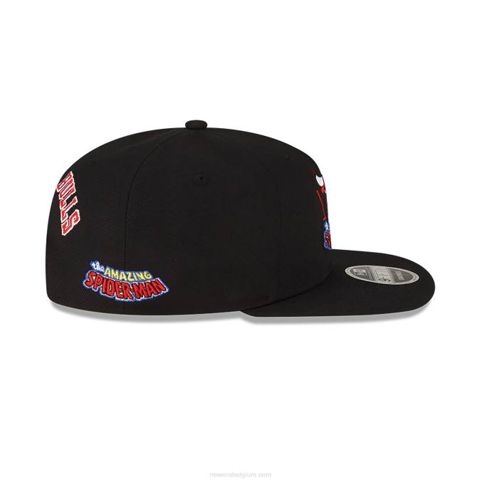 New Era chicago bulls nba x marvel spider-man zwarte 9fifty snapback pet BT242004