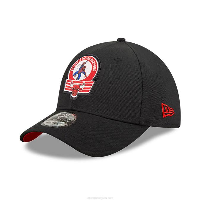 New Era chicago bulls nba x marvel spider-man zwarte 9forty verstelbare pet BT241562