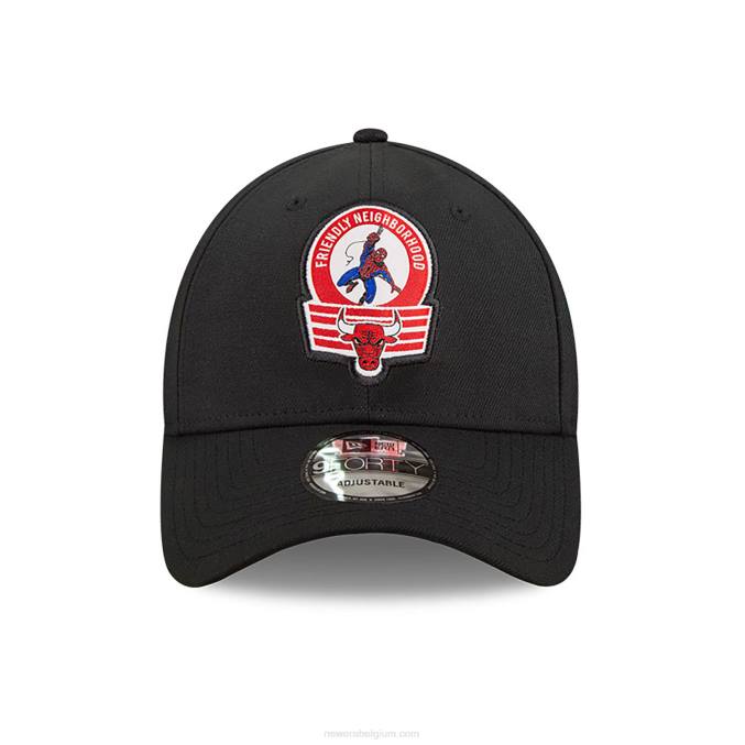 New Era chicago bulls nba x marvel spider-man zwarte 9forty verstelbare pet BT241562